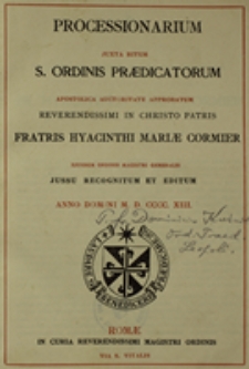 Processionarium juxta ritum S. Ordinis Praedicatorum