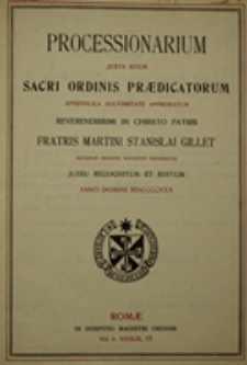 Processionarium juxta ritum Sacri Ordinis Praedicatorum