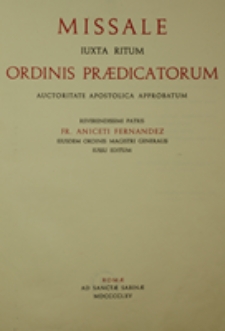 Missale iuxta ritum Ordinis Praedicatorum