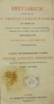 Breviarium juxta ritum Sacri Ordinis Praedicatorum