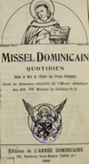 Missel Dominicain Quotidien selon le rite de l'Ordre des Frères Prêcheurs