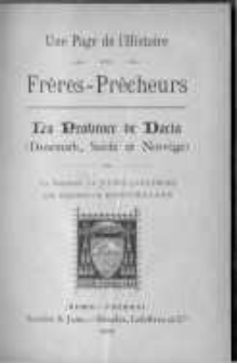 Une page de l'histoire des Frères-Prêcheurs : la Province de Dacia (Danemark, Suède et Norvège)