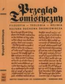Przegląd Tomistyczny : rocznik poświęcony historii teologii. T. 13/2 (2007)
